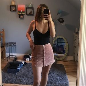 Pink corduroy skirt, excellent condition.